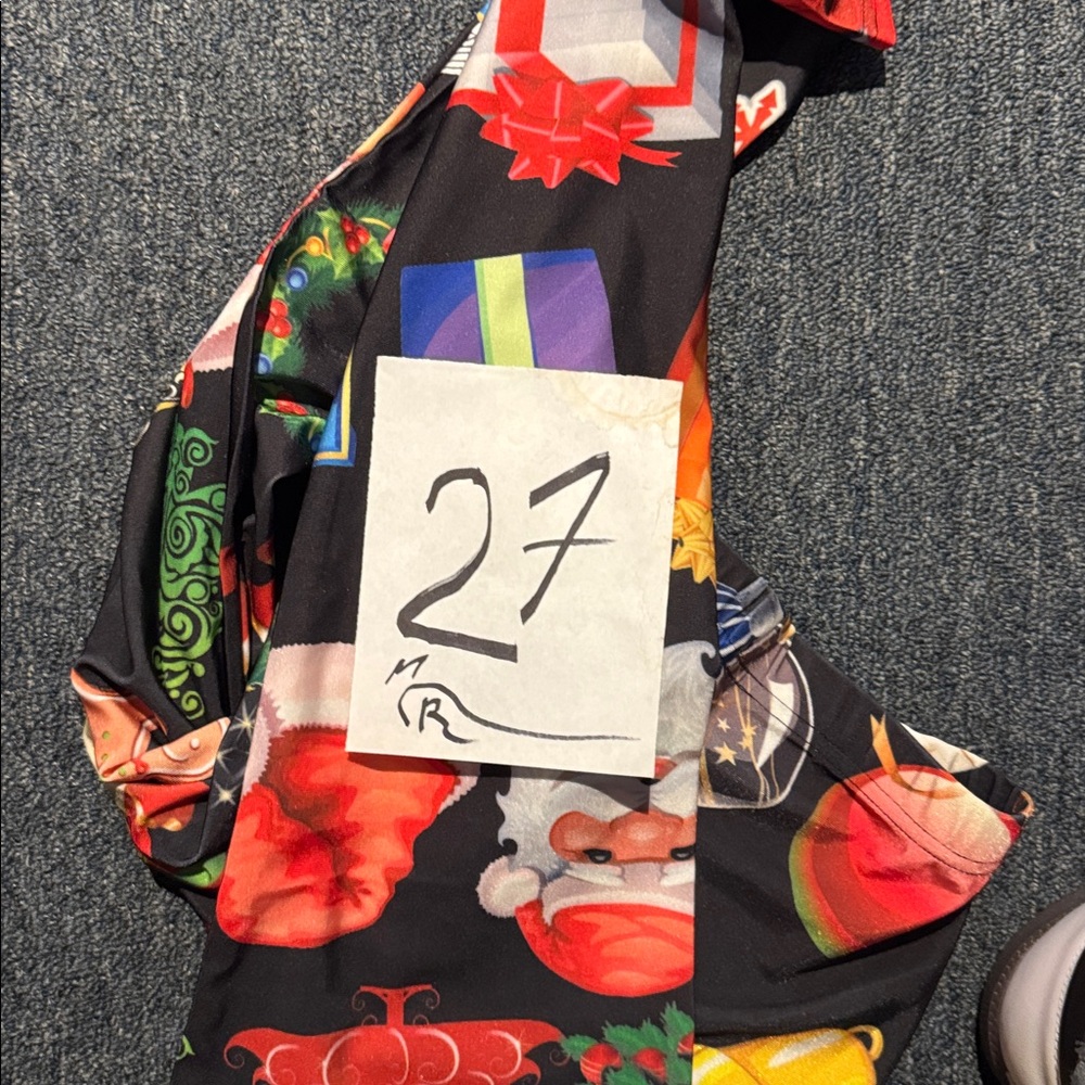 Source Unknown Festive Holiday Leggings - Black and Multicolor - Picture 2 of 2